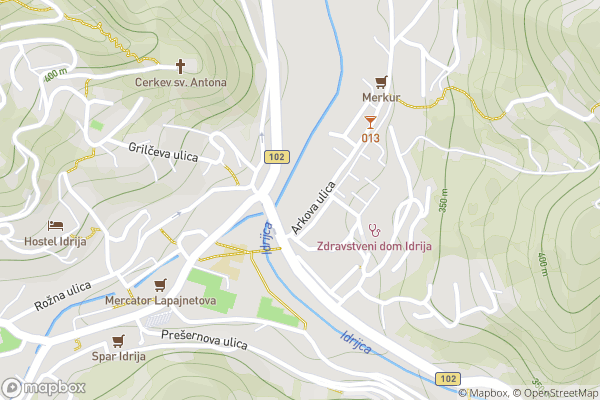 static Mapbox map