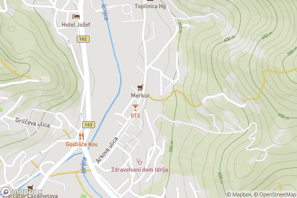 static Mapbox map