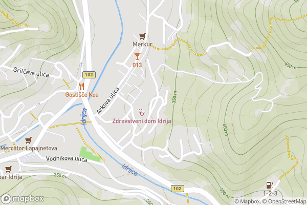 static Mapbox map