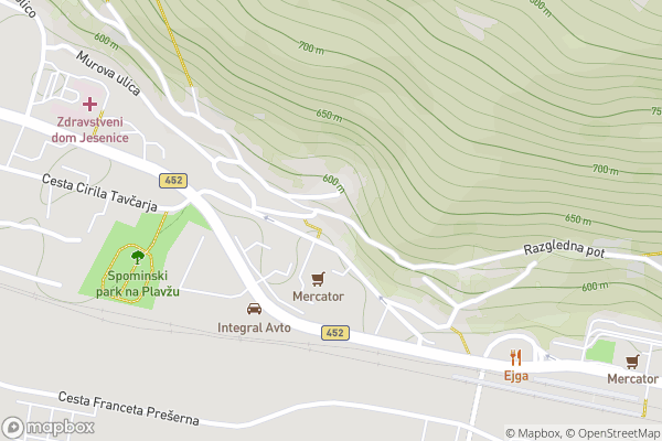 static Mapbox map