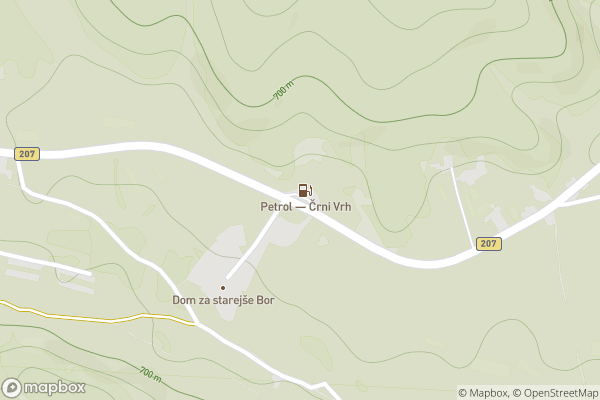 static Mapbox map