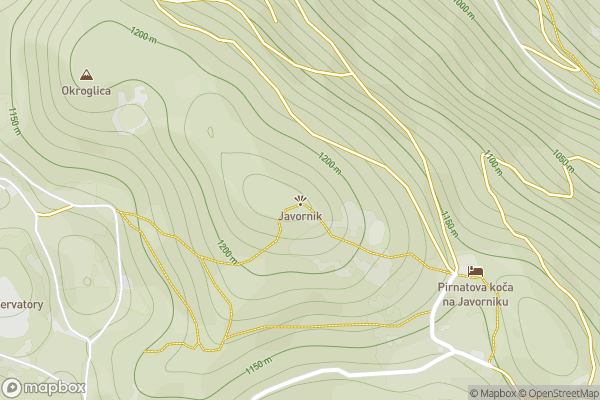 static Mapbox map