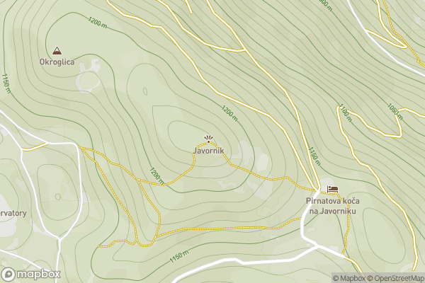 static Mapbox map