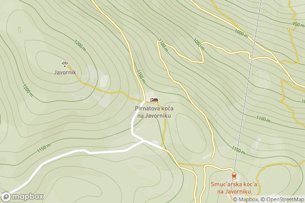 static Mapbox map
