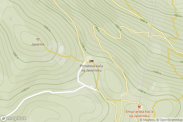 static Mapbox map