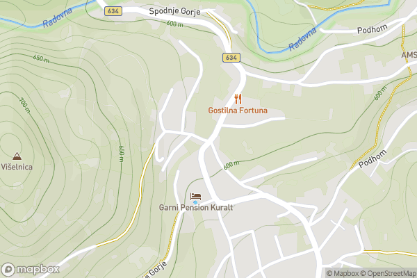static Mapbox map