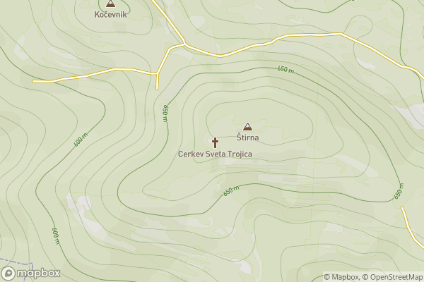 static Mapbox map