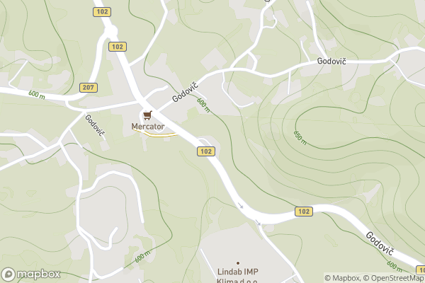 static Mapbox map