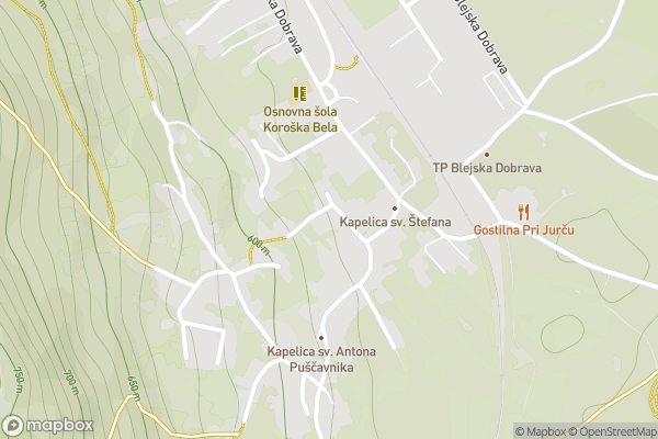 static Mapbox map
