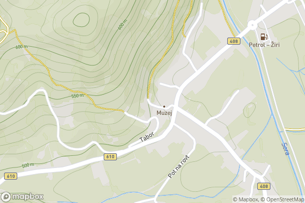 static Mapbox map