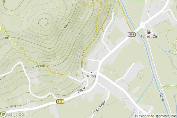 static Mapbox map