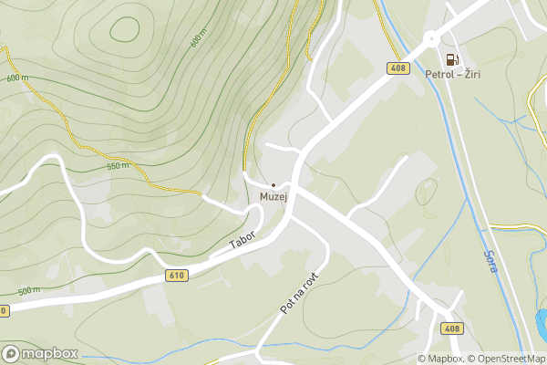 static Mapbox map