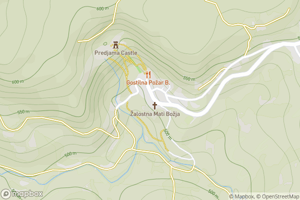 static Mapbox map
