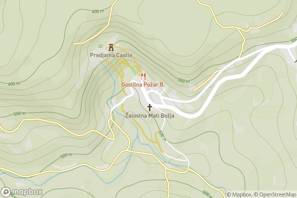 static Mapbox map
