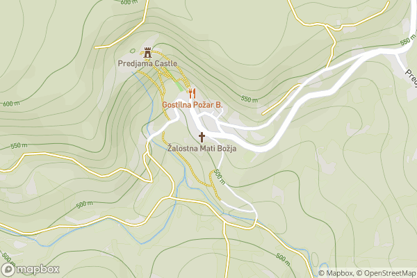 static Mapbox map