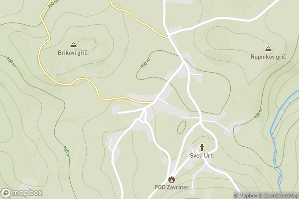 static Mapbox map