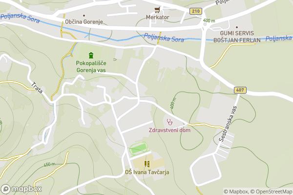 static Mapbox map