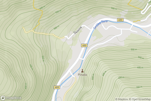static Mapbox map