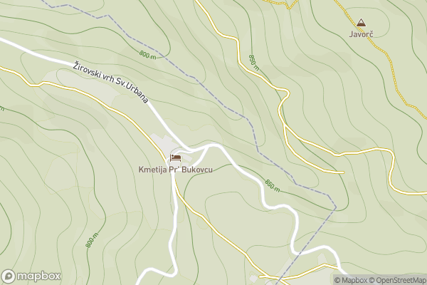 static Mapbox map