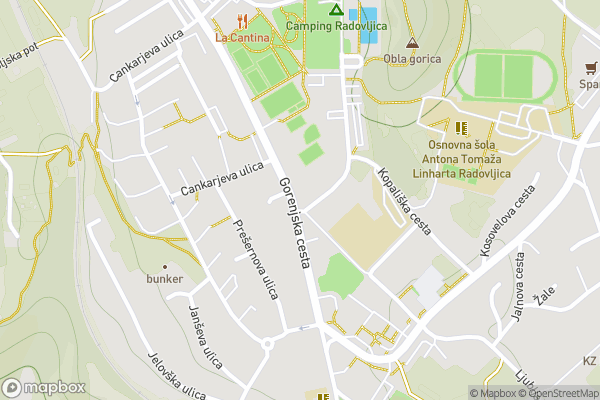 static Mapbox map