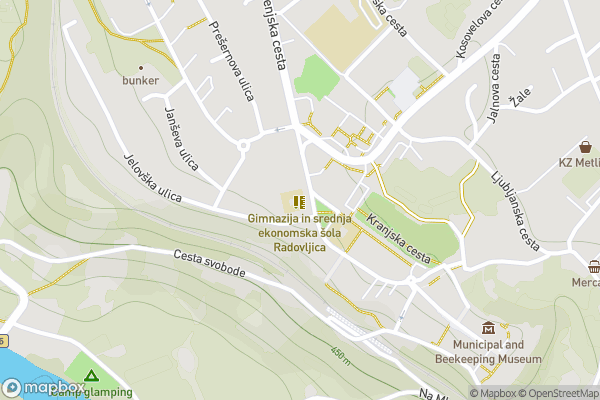 static Mapbox map