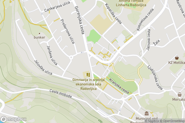 static Mapbox map