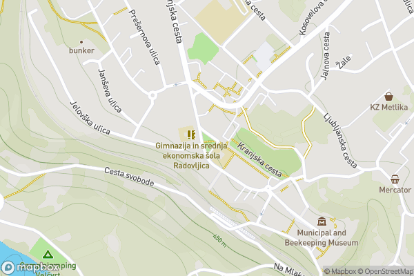 static Mapbox map
