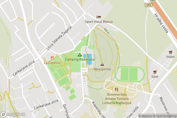 static Mapbox map