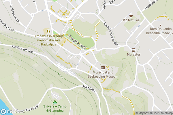 static Mapbox map
