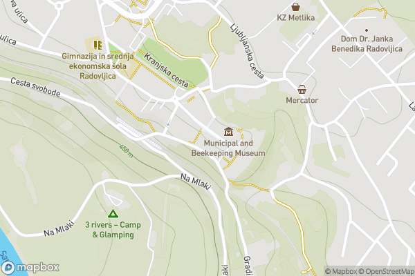 static Mapbox map