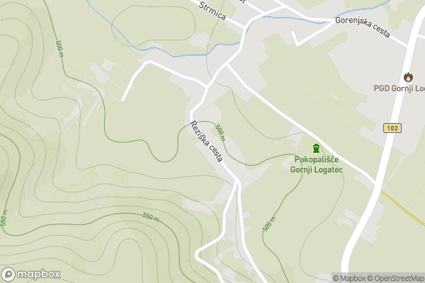static Mapbox map