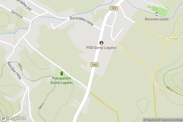 static Mapbox map