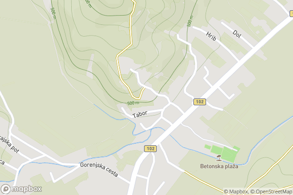 static Mapbox map