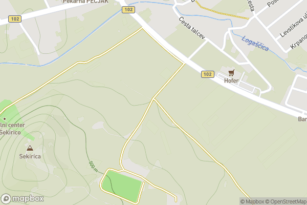 static Mapbox map