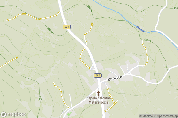 static Mapbox map