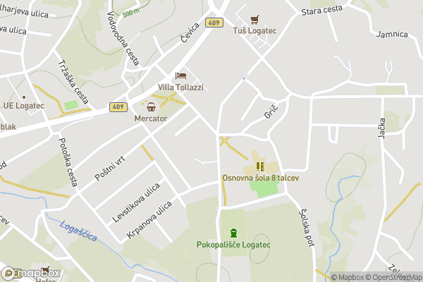 static Mapbox map