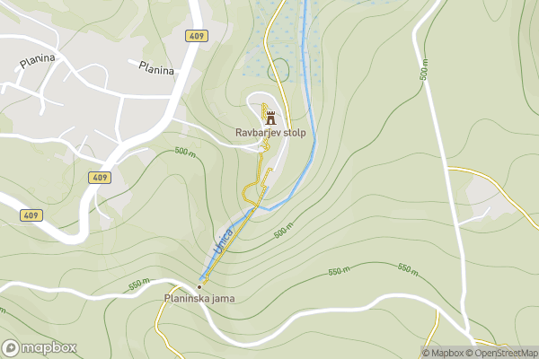 static Mapbox map