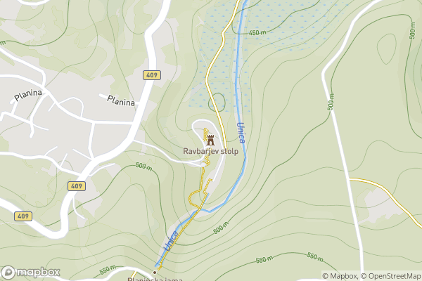 static Mapbox map