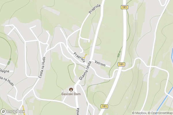 static Mapbox map