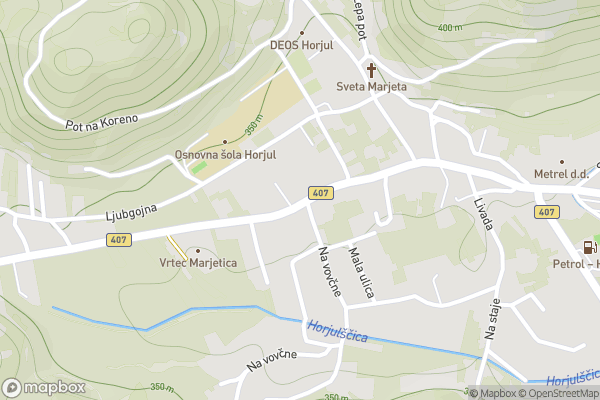 static Mapbox map