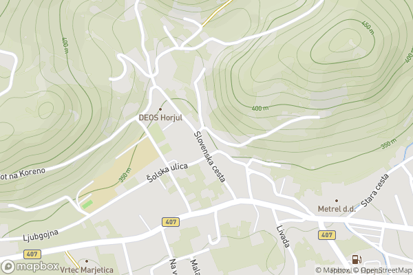 static Mapbox map