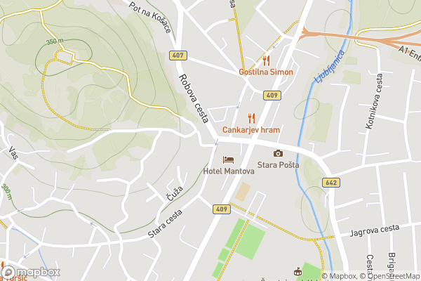static Mapbox map