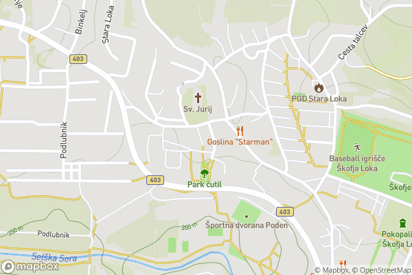 static Mapbox map