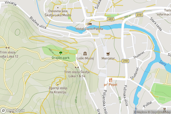static Mapbox map
