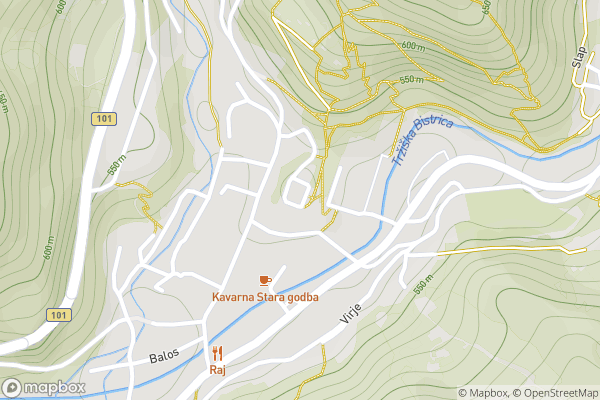 static Mapbox map