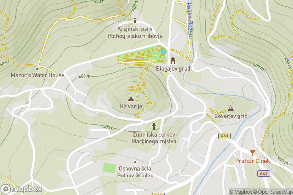 static Mapbox map