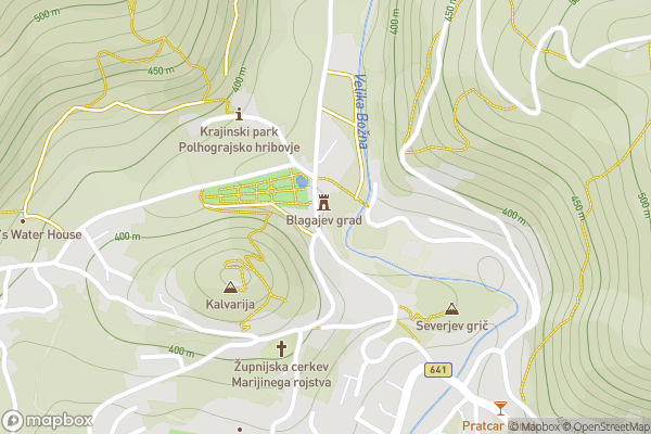 static Mapbox map