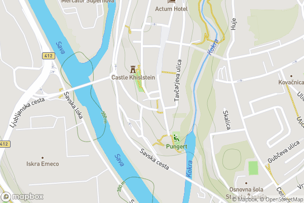 static Mapbox map