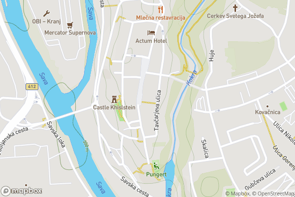 static Mapbox map