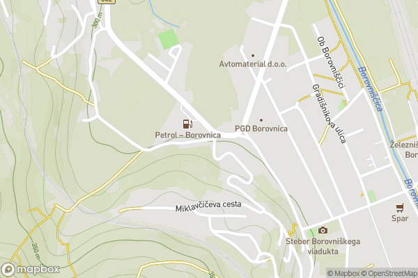 static Mapbox map